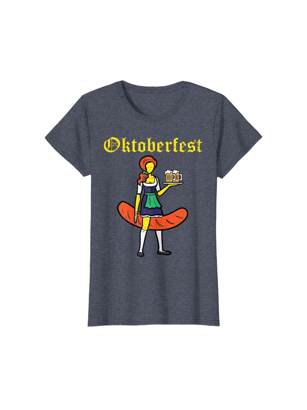 Funny Oktoberfest Costume Drindl Bratwurst Germany T-Shirt Tee Top